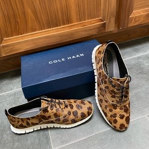 Cole Haan Zerogrand leopard tennis shoe